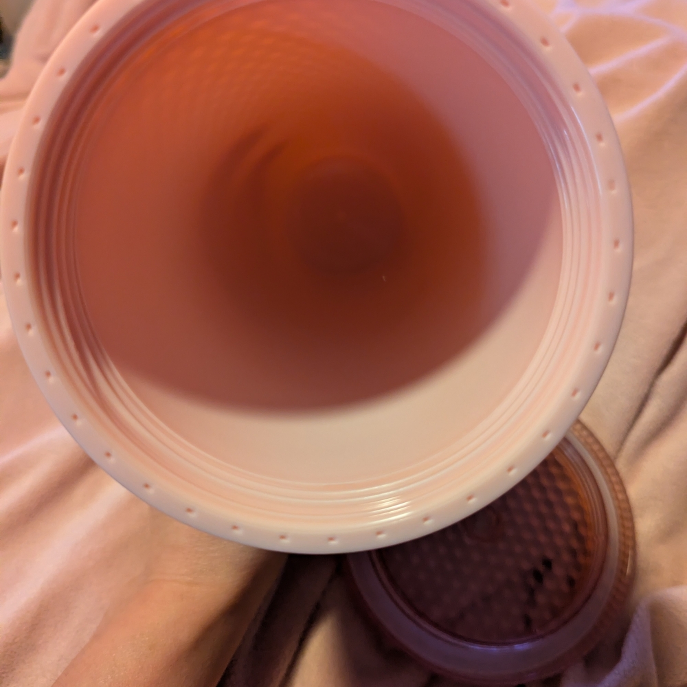 Starbucks 2022 Valentines 24oz Pink Matte Soft Touch Studded Cold Cup Tumbler - Picture 5 of 6